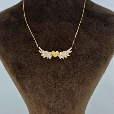 گردنبند قلب بالدار